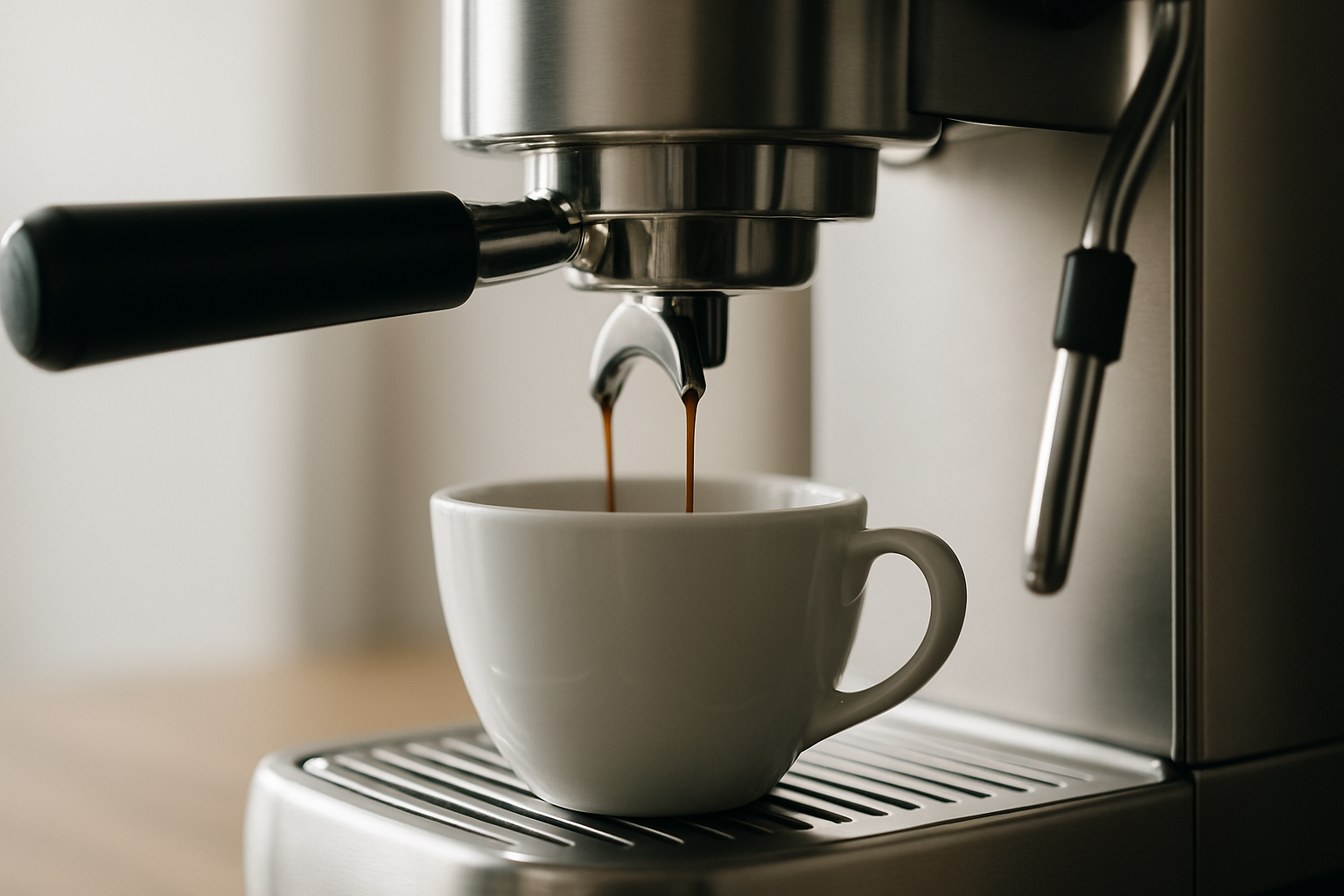 Verschiedene Espressomaschinen nebeneinander - Siebträger, Vollautomat und Espressokocher